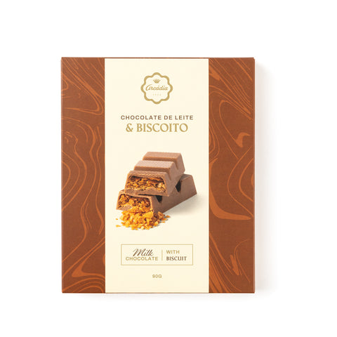 Tablete - Chocolate de Leite com Biscoito