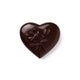 Coração Chocolate Negro com Flor
